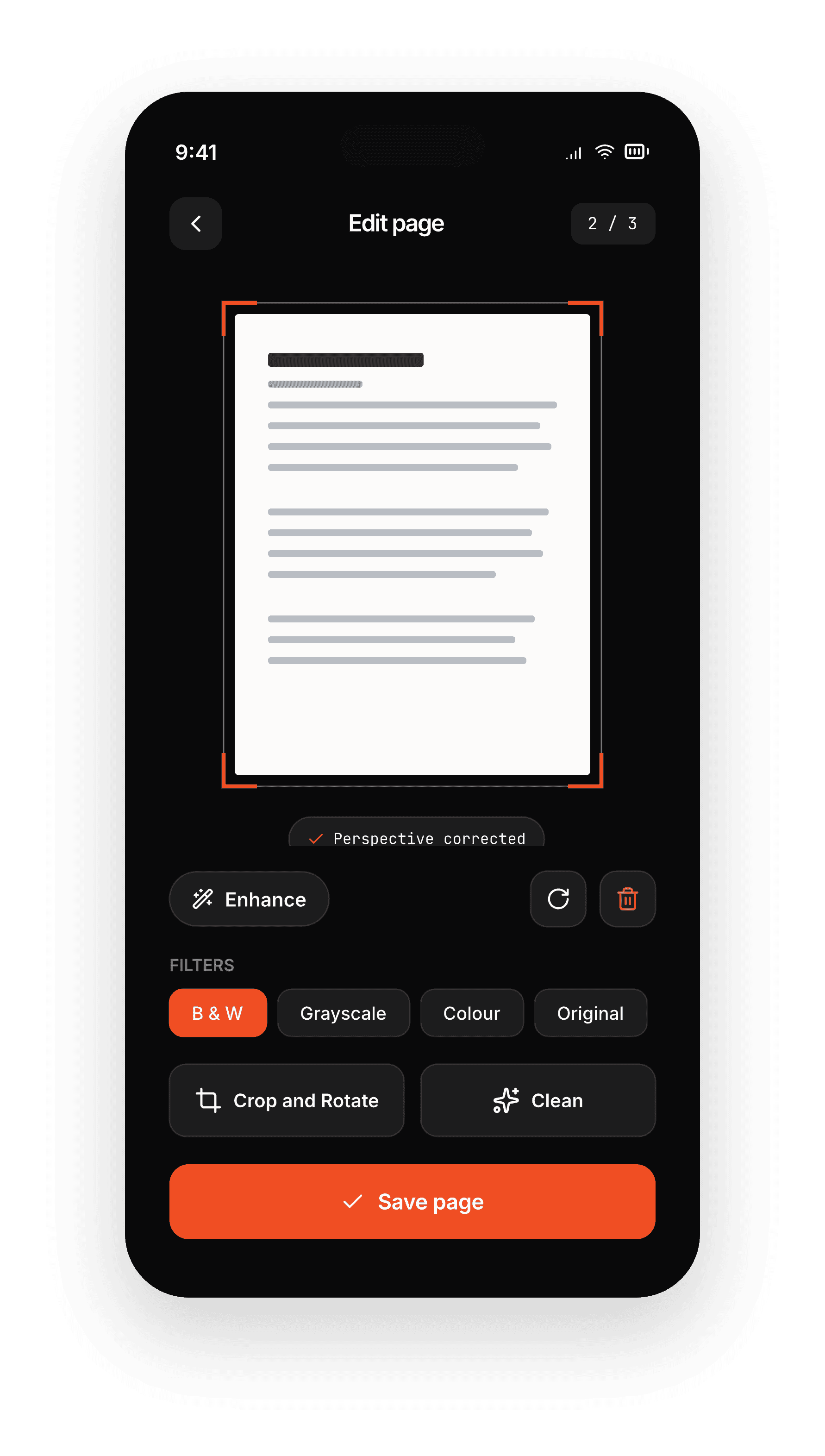 TerryScan Scan Editor screen
